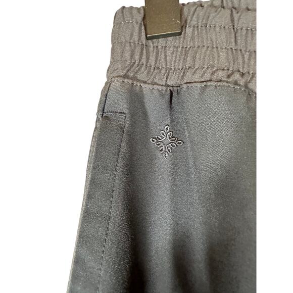 Med Couture Gray Pewter Elastic Waist Joggers Scrub Pants Women Sz Small - Picture 7 of 12